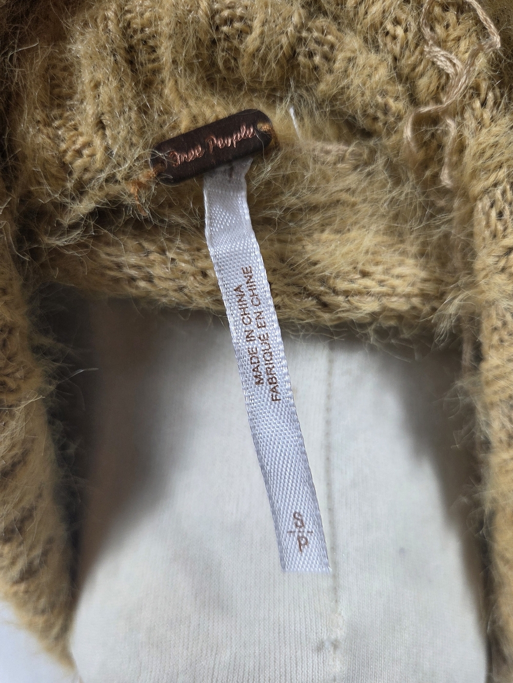 Free People Mustard Eyelash Knit Turtleneck Sweater Women’s Small Petite Cozy - Picture 8 of 9